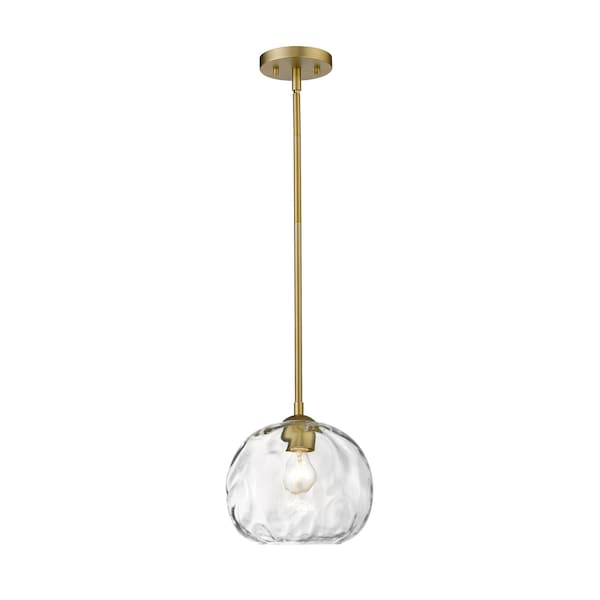 Chloe 1 Light Pendant, Olde Brass & Clear